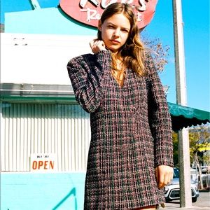 NWT Zara Tweed Structured Blazer Dress